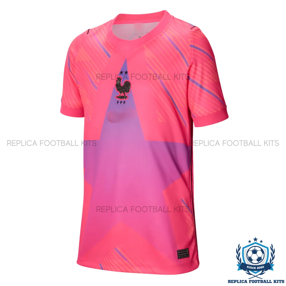 France World Cup 2026 Pink Goalkeeper Men Replica Football Shirt - front view