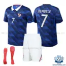 France World Cup 2026 DEMBELE 7 Home Kid Replica Football Kit - overview
