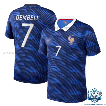 France World Cup 2026 DEMBELE 7 Home Men Replica Football Shirt - overview