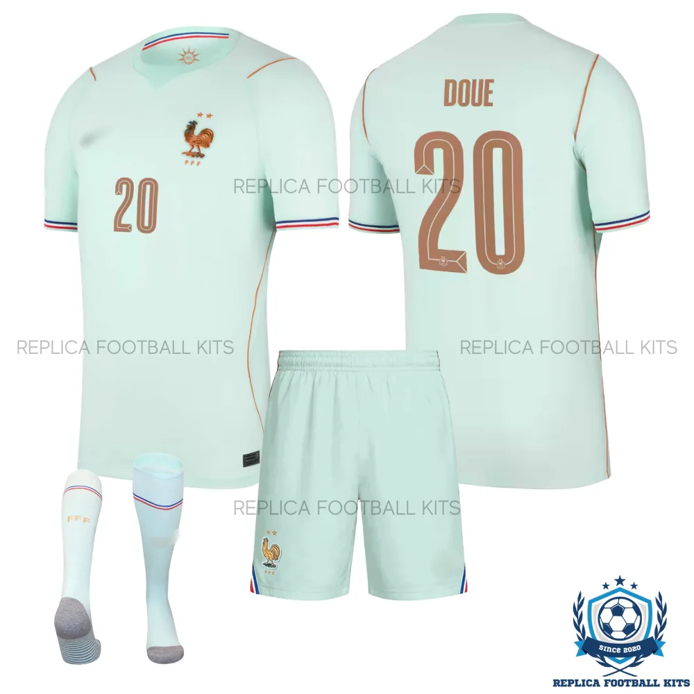 France World Cup 2026 DOUE 20 Away Kid Replica Football Kit - overview