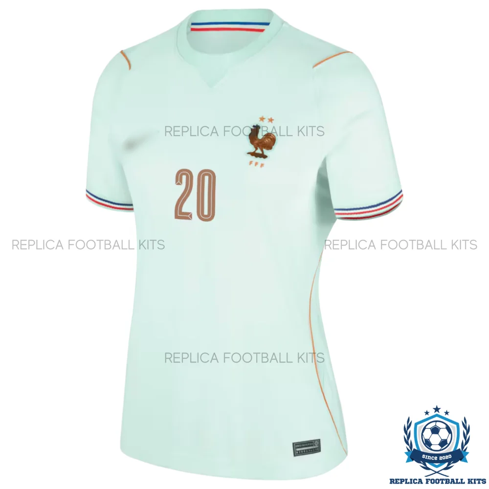 France World Cup 2026 DOUE 20 Away Women Replica Football Shirt - front view