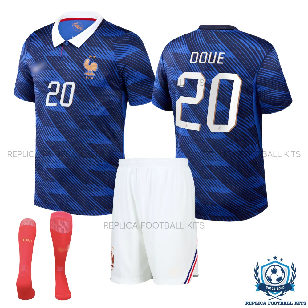 France World Cup 2026 DOUE 20 Home Kid Replica Football Kit - overview