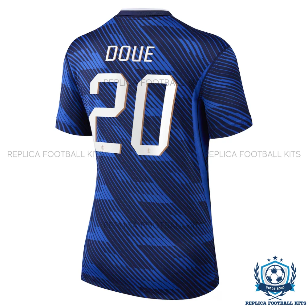 France World Cup 2026 DOUE 20 Home Women Replica Football Shirt - back view