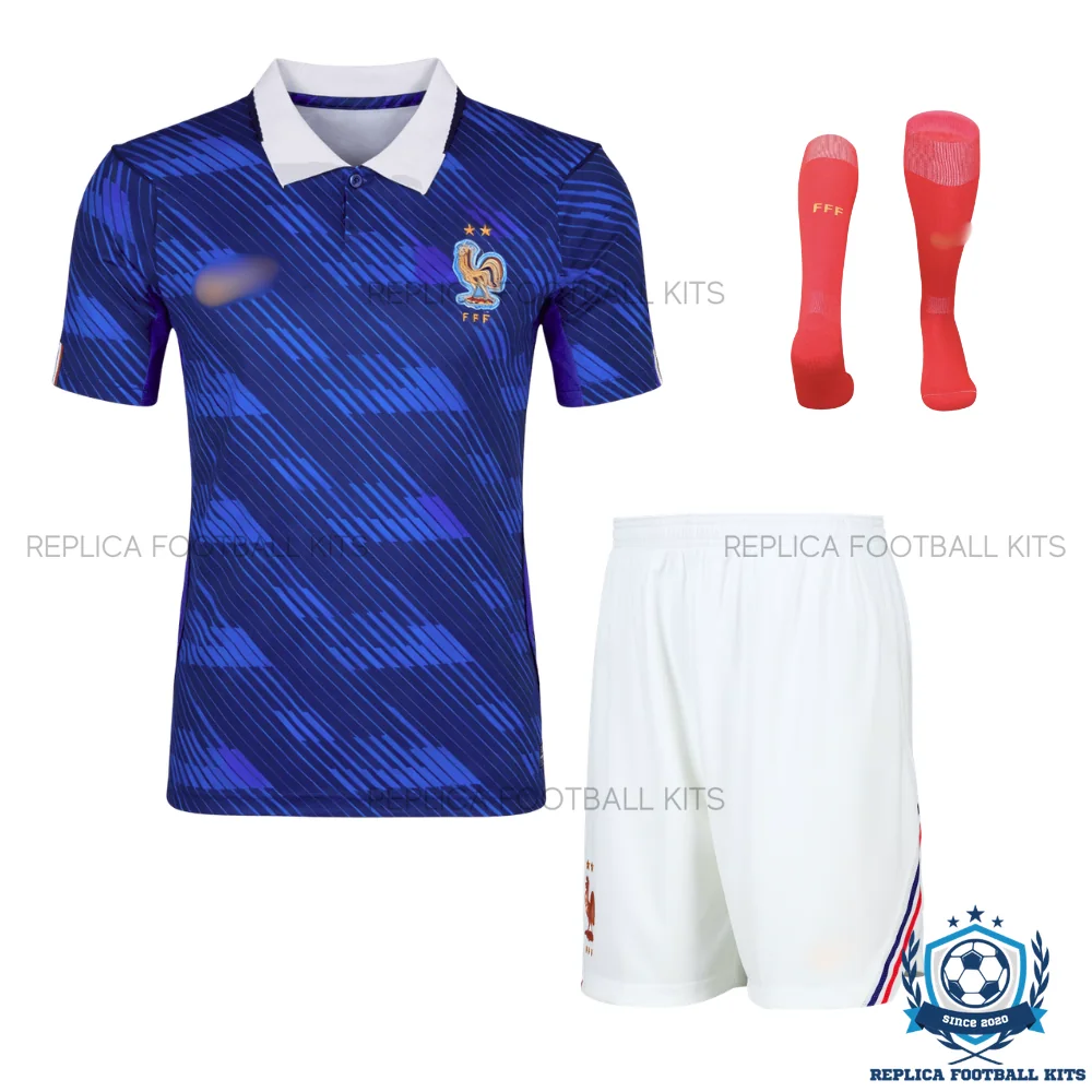 France World Cup 2026 Home Kid Replica Football Kit - front view