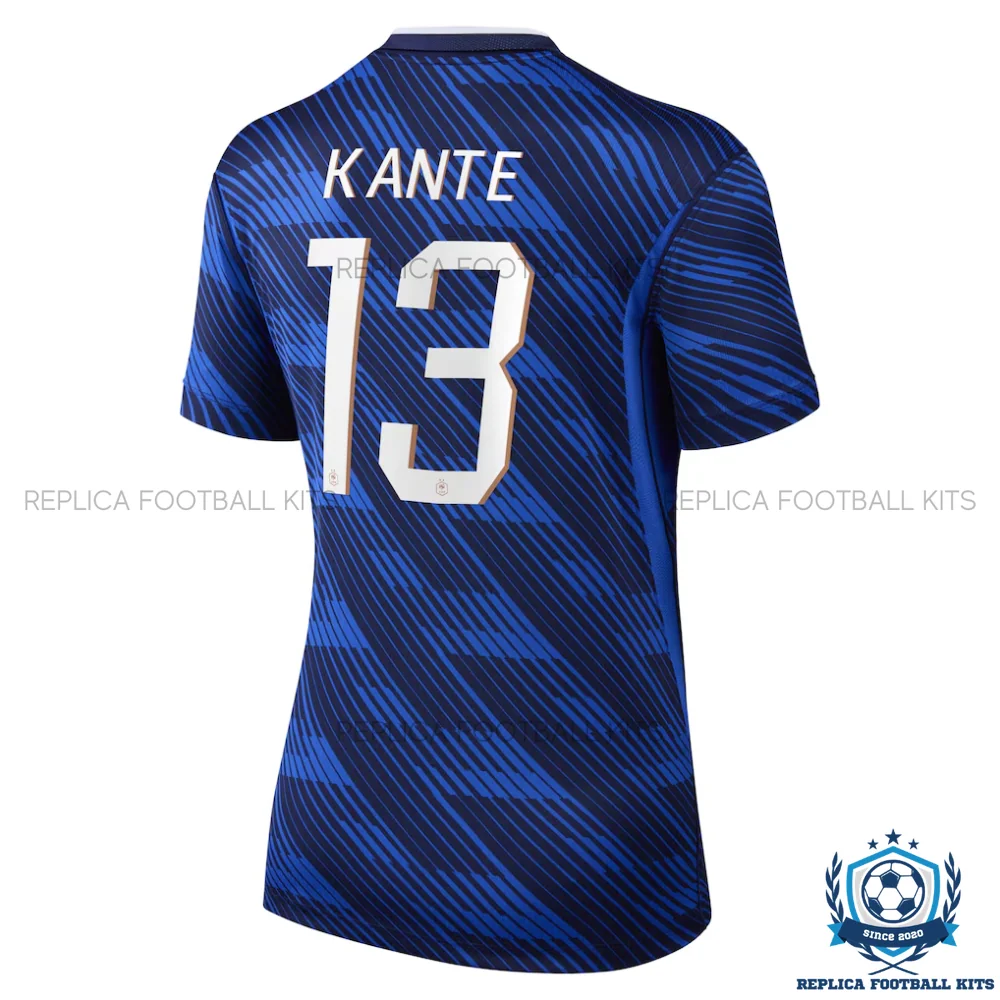 France World Cup 2026 KANTE 13 Home Women Replica Football Shirt - back view