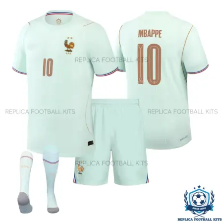 France World Cup 2026 MBAPPE 10 Away Kid Replica Football Kit - overview