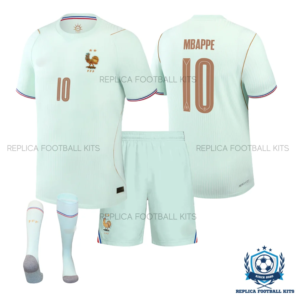 France World Cup 2026 MBAPPE 10 Away Kid Replica Football Kit - overview