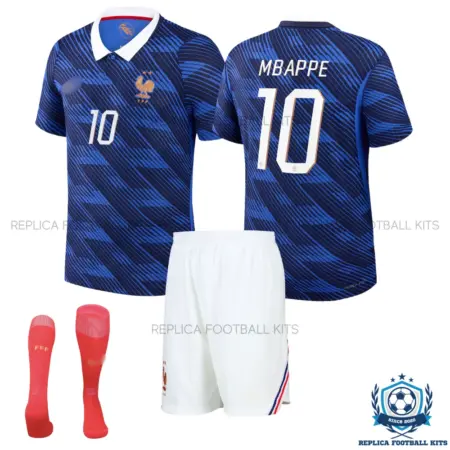 France World Cup 2026 MBAPPE 10 Home Kid Replica Football Kit - overview