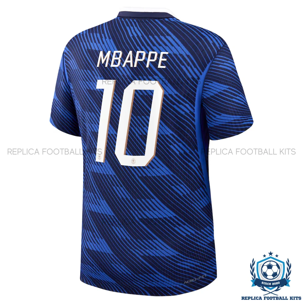 France World Cup 2026 MBAPPE 10 Home Men Replica Football Shirt - back view