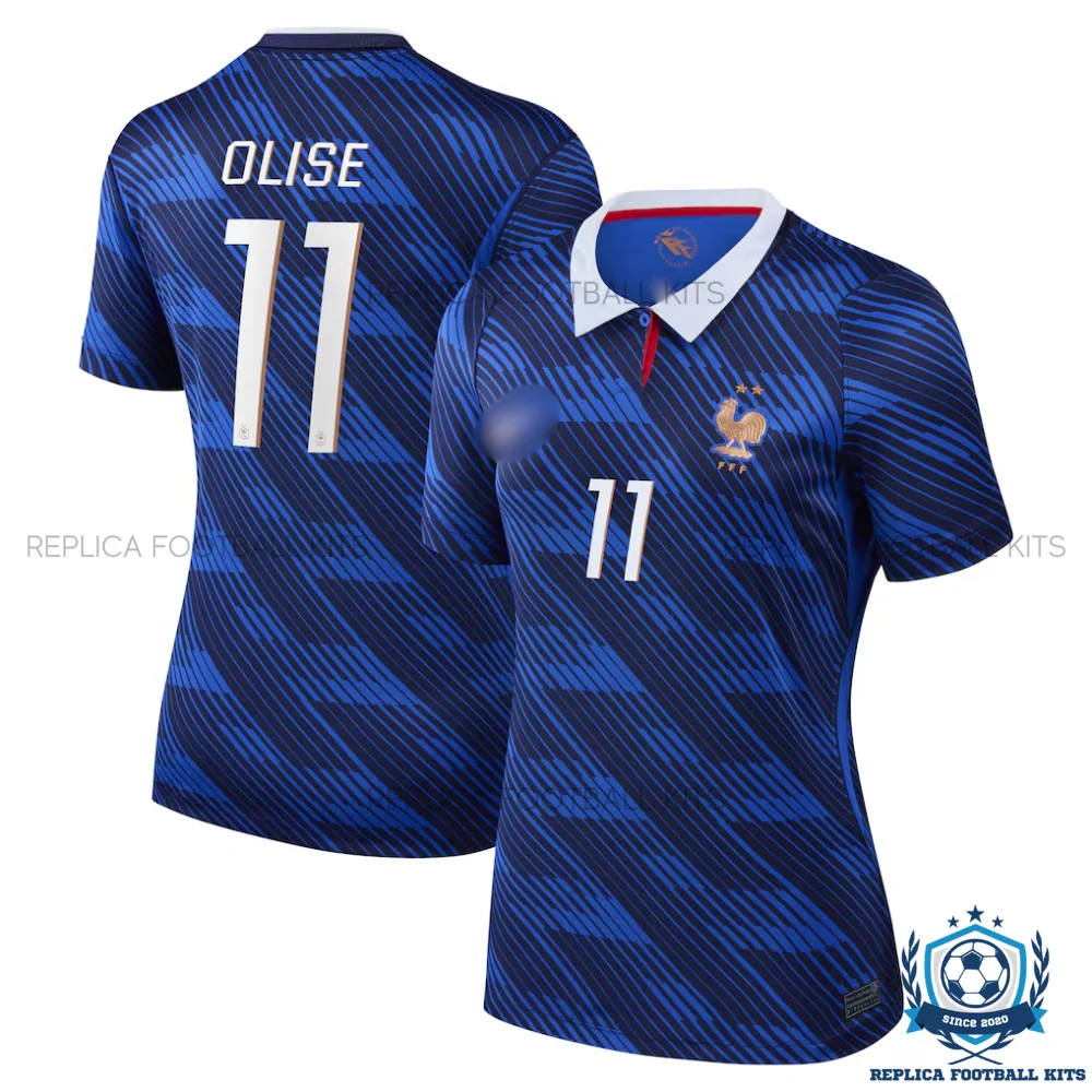 France World Cup 2026 OLISE 11 Home Women Replica Football Shirt - overview