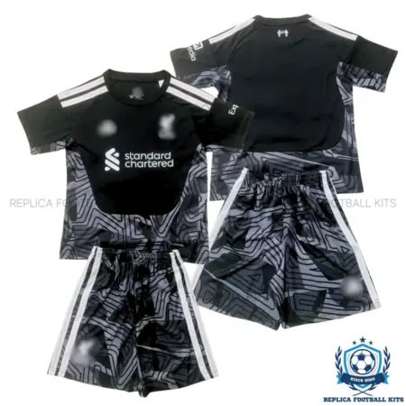 Liverpool Black Goalkeeper Kid Replica Football Kit 2026/27 - overview