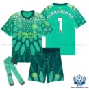 Manchester City DONNARUMMA 1 Green Goalkeeper Kid Replica Football Kit 2026/27 - overview