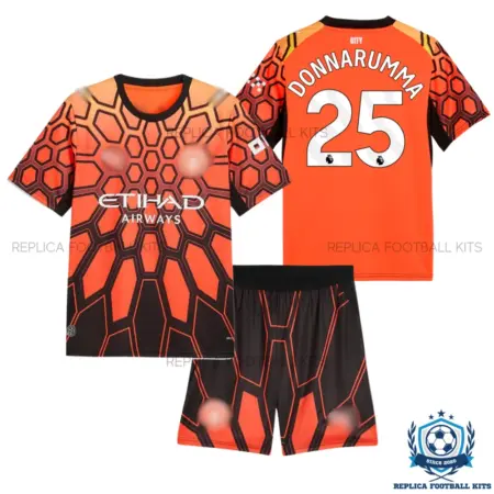 Manchester City DONNARUMMA 25 Orange Goalkeeper Kid Replica Football Kit 2026/27 - overview