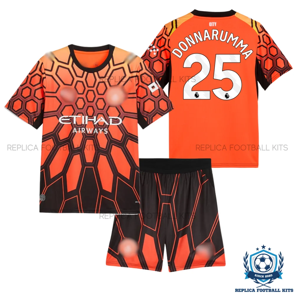 Manchester City DONNARUMMA 25 Orange Goalkeeper Kid Replica Football Kit 2026/27 - overview