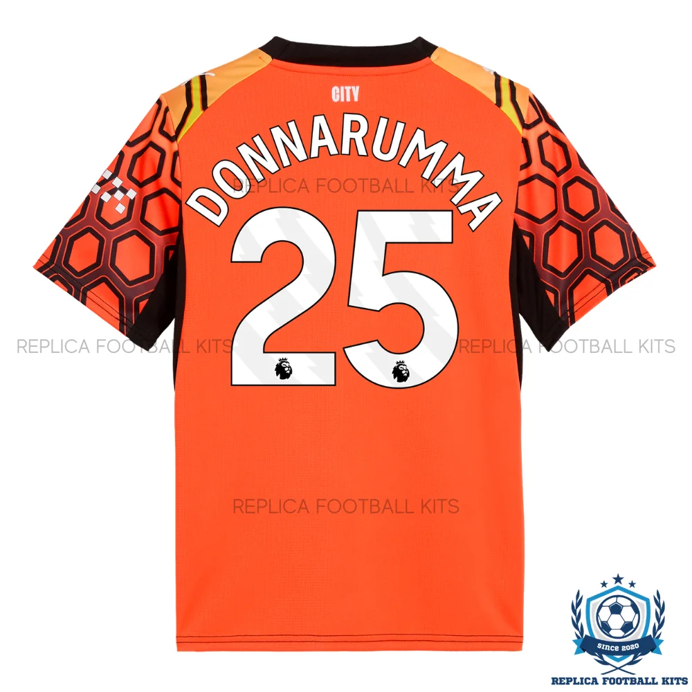 Manchester City DONNARUMMA 25 Orange Goalkeeper Men Replica Football Shirt 2026/27 - back view
