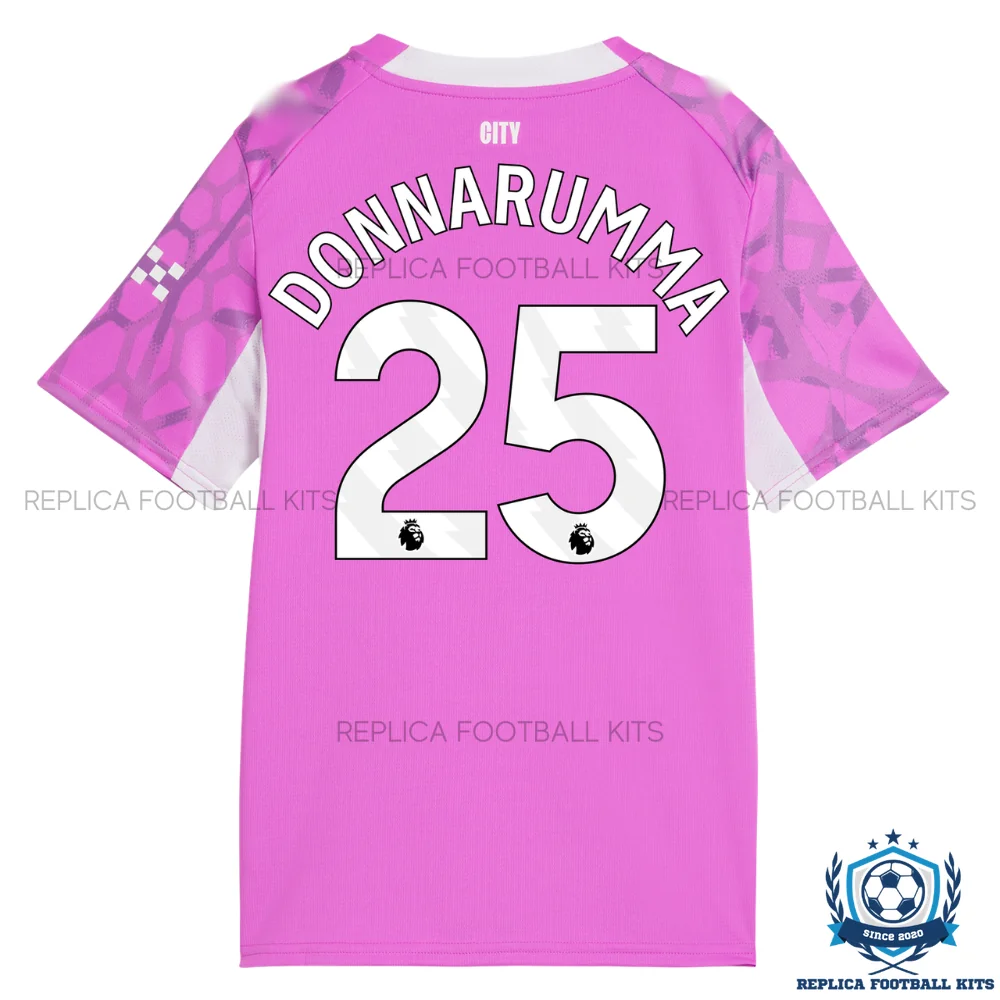 Manchester City DONNARUMMA 25 Pink Goalkeeper Men Replica Football Shirt 2026/27 - back view