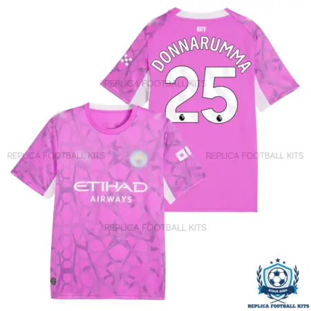 Manchester City DONNARUMMA 25 Pink Goalkeeper Men Replica Football Shirt 2026/27 - overview