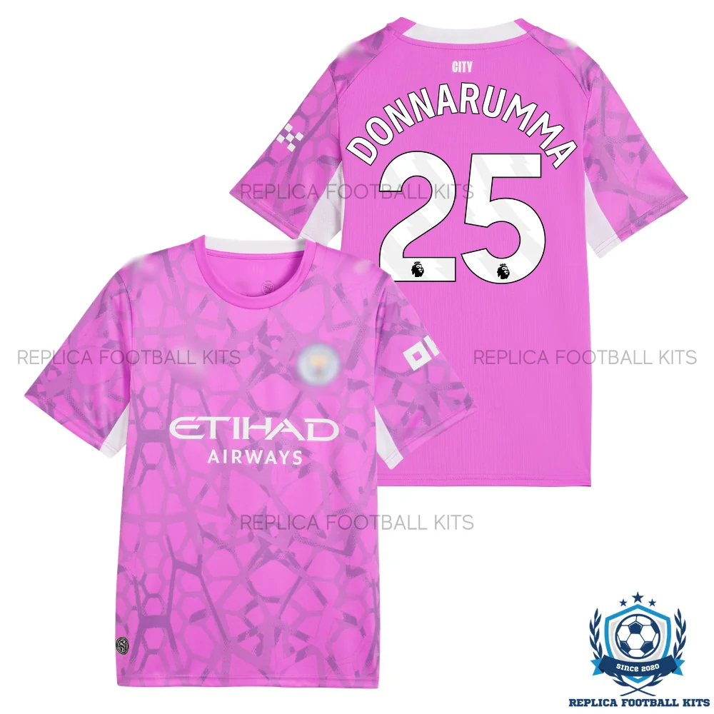 Manchester City DONNARUMMA 25 Pink Goalkeeper Men Replica Football Shirt 2026/27 - overview