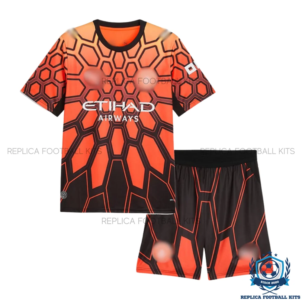 Manchester City Orange Goalkeeper Kid Replica Football Kit 2026/27 - front view