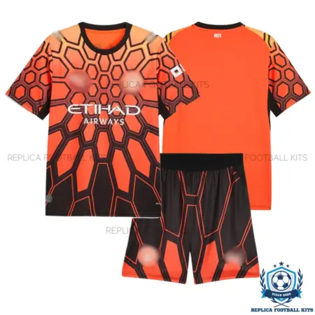 Manchester City Orange Goalkeeper Kid Replica Football Kit 2026/27 - overview
