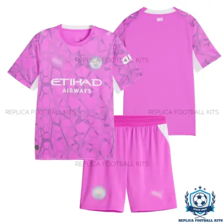 Manchester City Pink Goalkeeper Kid Replica Football Kit 2026/27 - overview