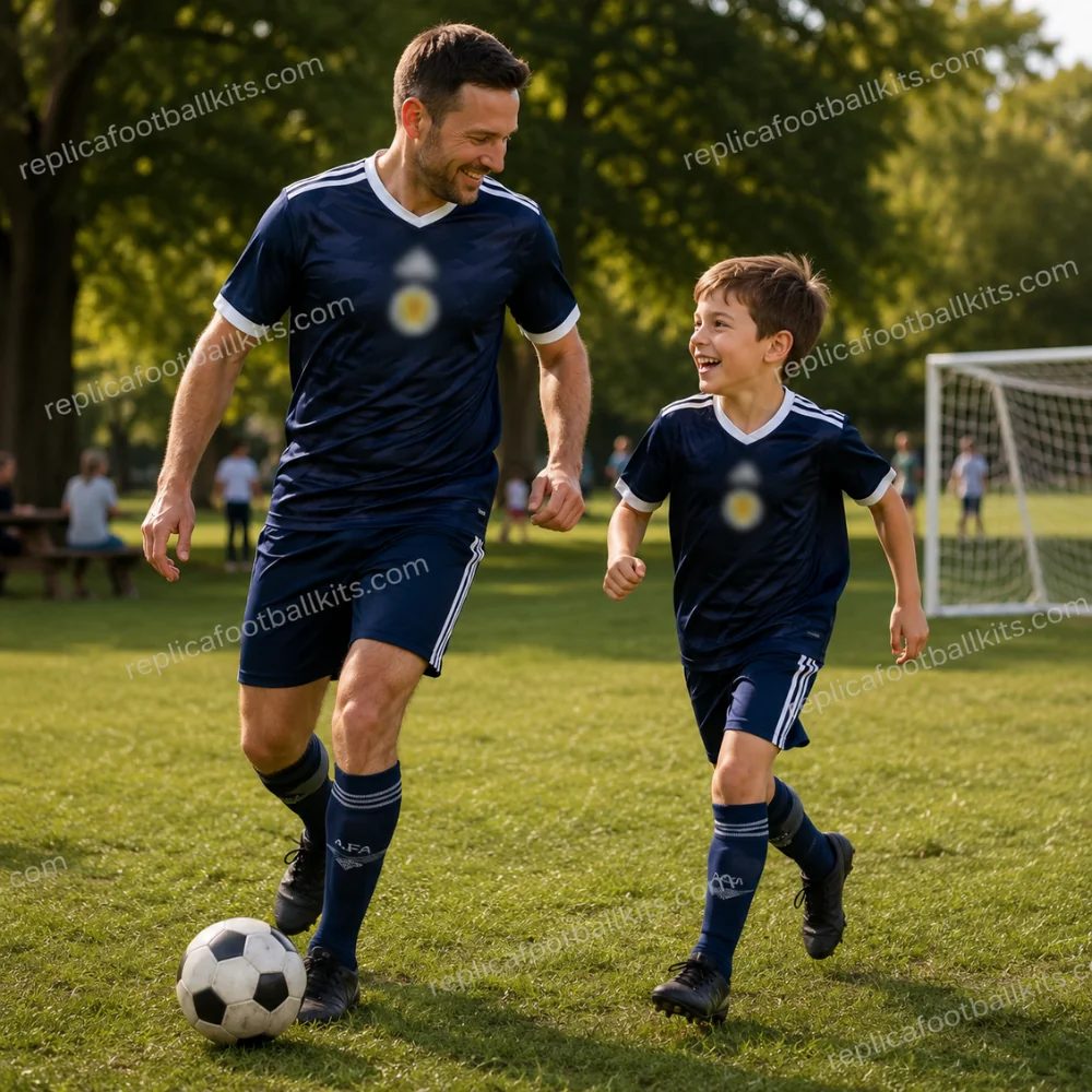 Scotland World Cup 2026 Full Kit Gift Set – Home Dad Shirt & Son Kit - GEN PIC
