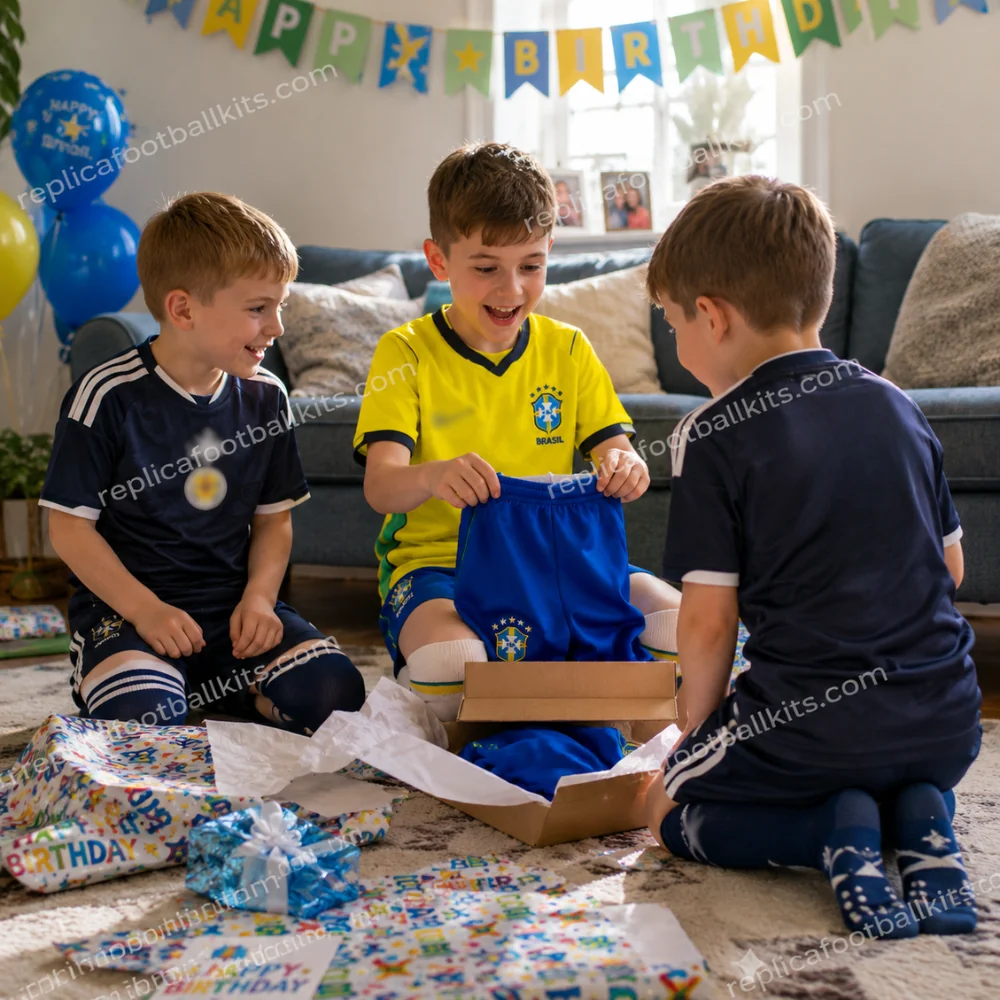 Scotland and Brazil World Cup 2026 Full Kit Gift Set – Home Kids Football Kits (With Socks) - GEN PIC