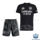 Arsn@l Black Goalkeeper Kid Replica Football Kit 2026/27 - front view
