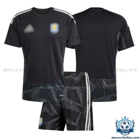 Aston Villa Black Goalkeeper Kid Replica Football Kit 2026/27 - overview
