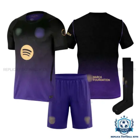 Barcelona Away Kid Replica Football Kit 2026/27 - overview with socks