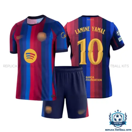 Barcelona LAMINE YAMAL 10 Home Kid Replica Football Kit 2026/27 - overview