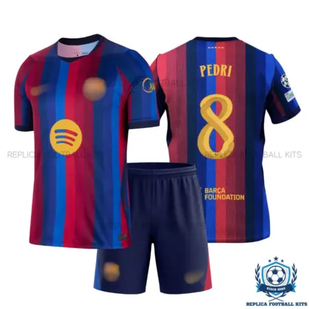 Barcelona PEDRI 8 Home Kid Replica Football Kit 2026/27 - overview