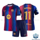 Barcelona RAPHINHA 11 Home Kid Replica Football Kit 2026/27 - overview
