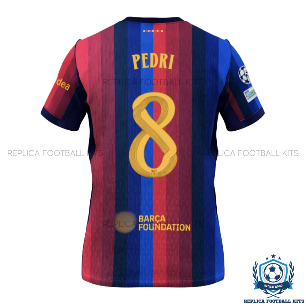 Barcelona PEDRI 8 Home Men Replica Football Shirt 2026/27 - back view