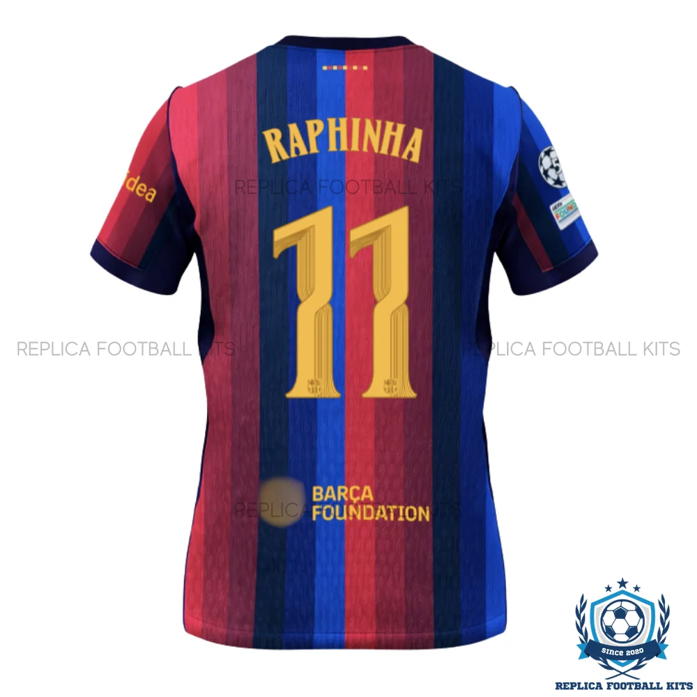Barcelona RAPHINHA 11 Home Men Replica Football Shirt 2026/27 - back view
