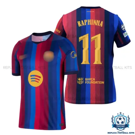 Barcelona RAPHINHA 11 Home Men Replica Football Shirt 2026/27 - overview