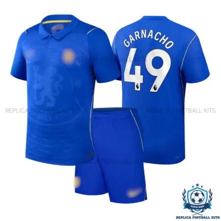 Chelsea GARNACHO 49 Home Kid Replica Football Kit 2026/27 - overview