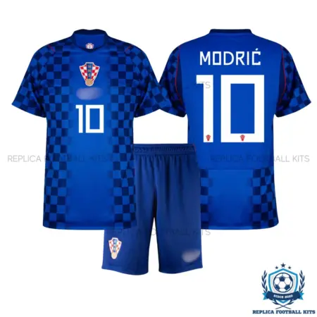 Croatia World Cup 2026 MODRIĆ 10 Away Kid Replica Football Kit - overview