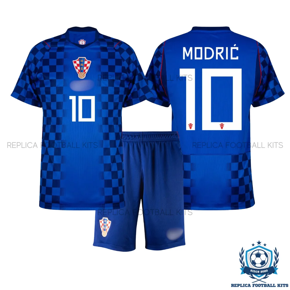 Croatia World Cup 2026 MODRIĆ 10 Away Kid Replica Football Kit - overview