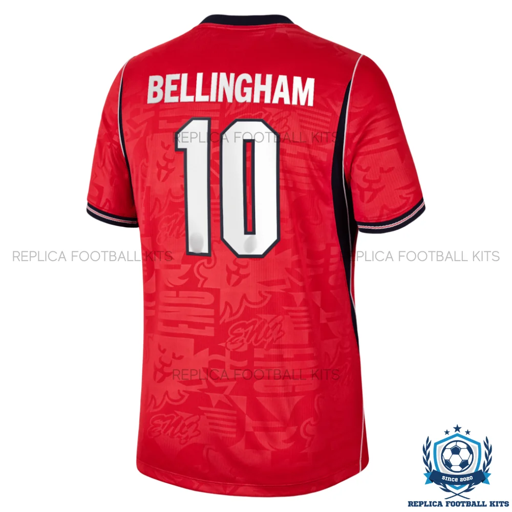 England World Cup 2026 BELLINGHAM 10 Away Men Replica Football Shirt - back view
