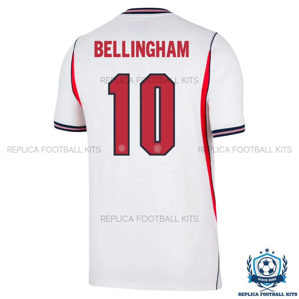 England World Cup 2026 BELLINGHAM 10 Home Men Replica Football Shirt - back view