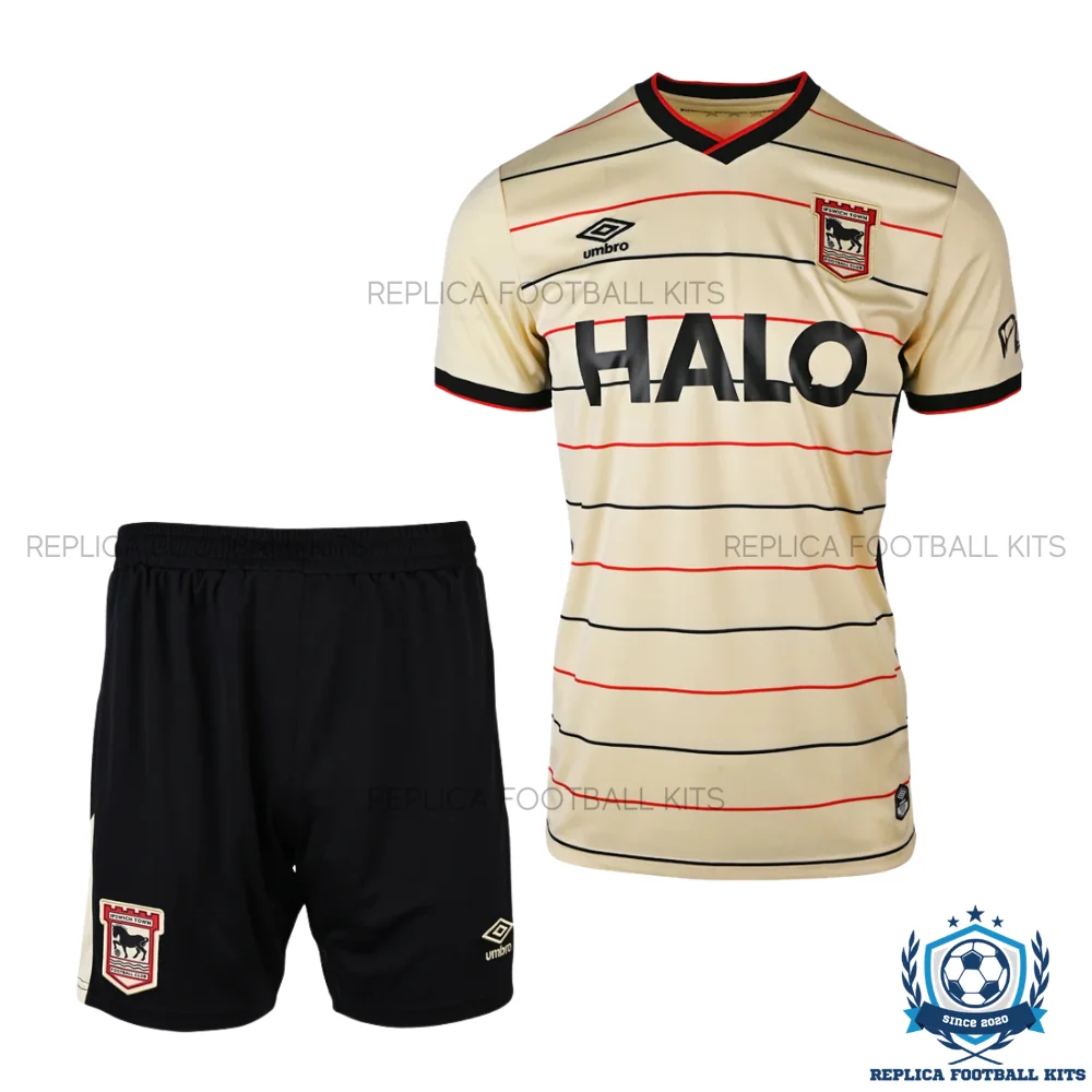 Ipswich Town Away Kid Replica Football Kit 2026/27 - front view