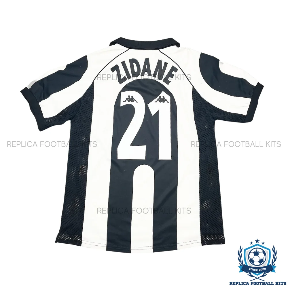 Retro Juventus ZIDANE 21 Home Kid Replica Football Kit 1997/98 - back view
