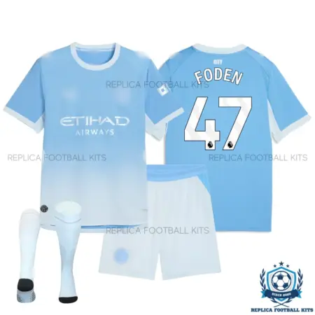 Manchester City FODEN 47 Home Kid Replica Football Kit 2026/27 - overview with socks