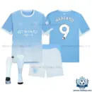 Manchester City HAALAND 9 Home Kid Replica Football Kit 2026/27 - overview with socks