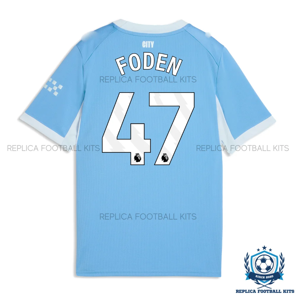 Manchester City FODEN 47 Home Men Replica Football Shirt 2026/27 - back view