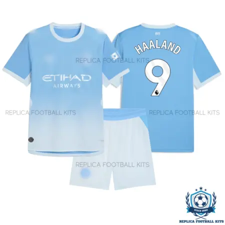Manchester City HAALAND 9 Home Kid Replica Football Kit 2026/27 - overview