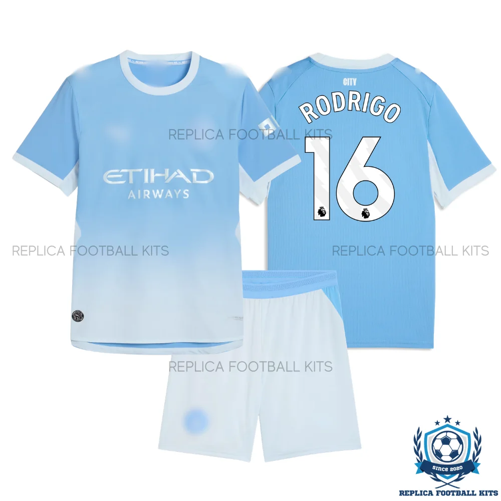 Manchester City RODRIGO 16 Home Kid Replica Football Kit 2026/27 - overview