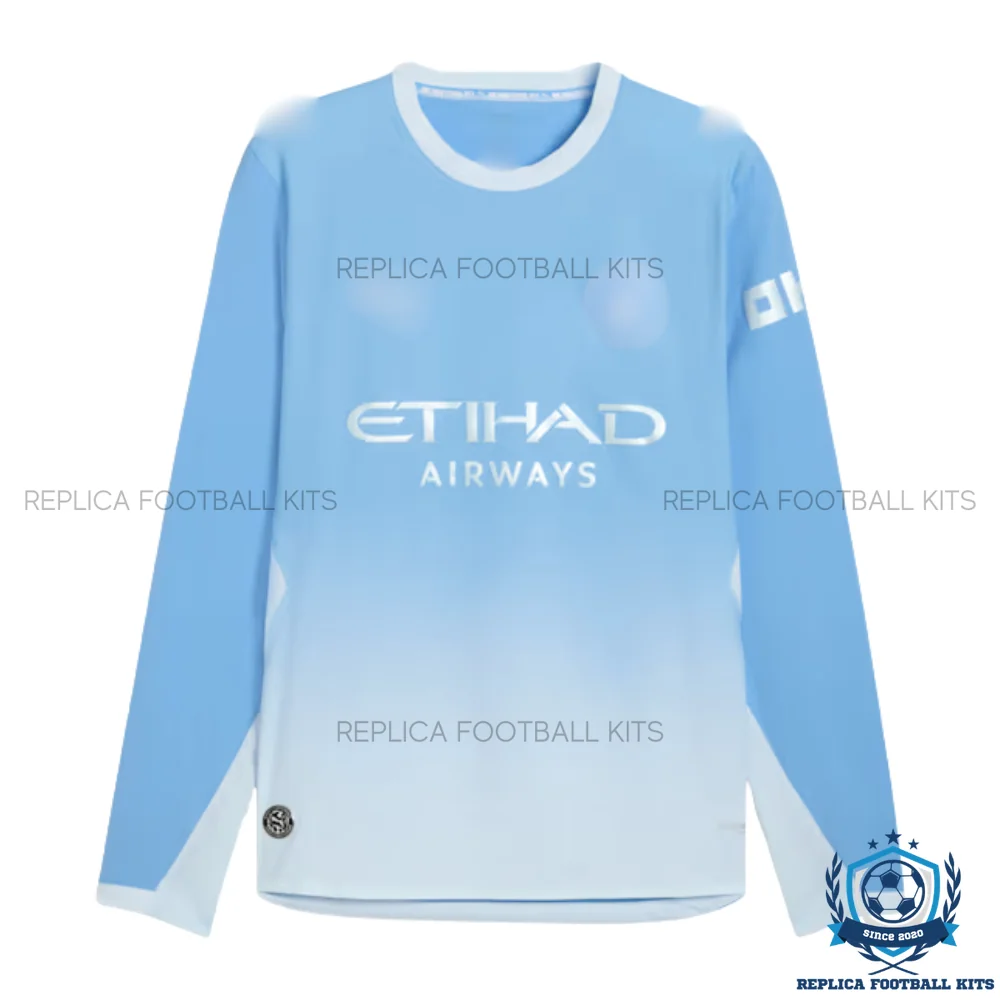 Manchester City Home Men Replica Football Shirt 2026/27 Long Sleeve - front view