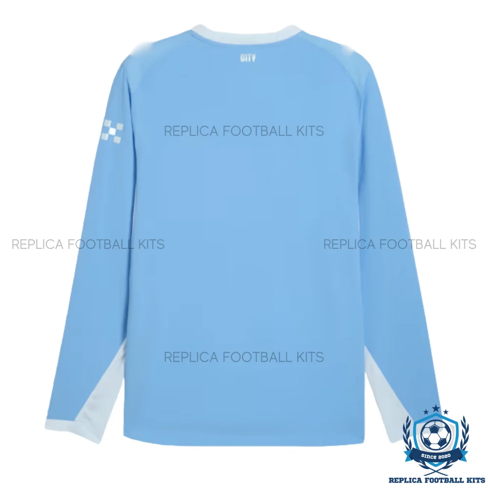 Manchester City Home Men Replica Football Shirt 2026/27 Long Sleeve - back view